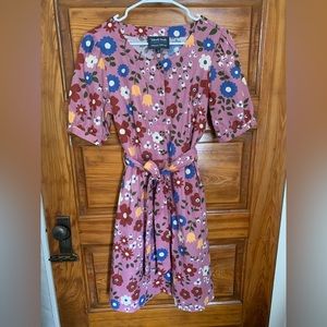 ModCloth x Princess Highway Retro Floral Linen Blend Dress